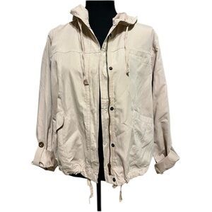Mine Cream Hooded Cargo Jacket